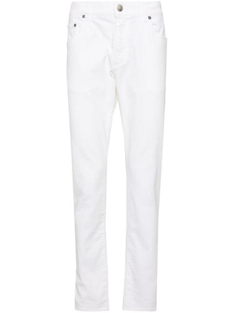 mid-rise slim-fit jeans