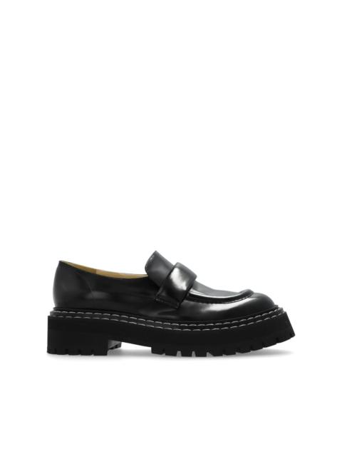 lug-sole leather loafers