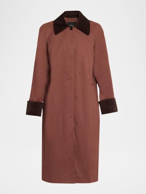 Rails Levy Corduroy-Trimmed Trench Coat