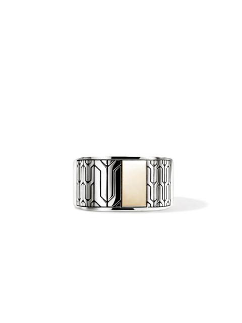 Icon 50 Ring, Gold, Sterling Silver