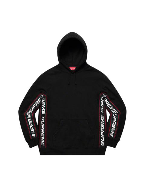 Supreme Text Rib Hooded Sweatshirt 'Black'