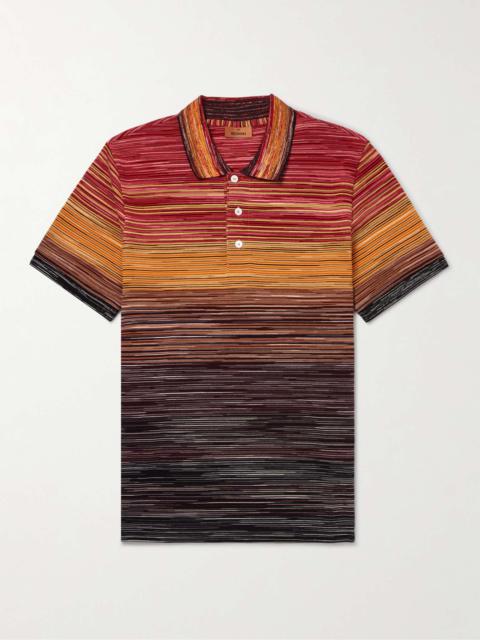 Striped Space-Dyed Cotton-Piqué Polo Shirt