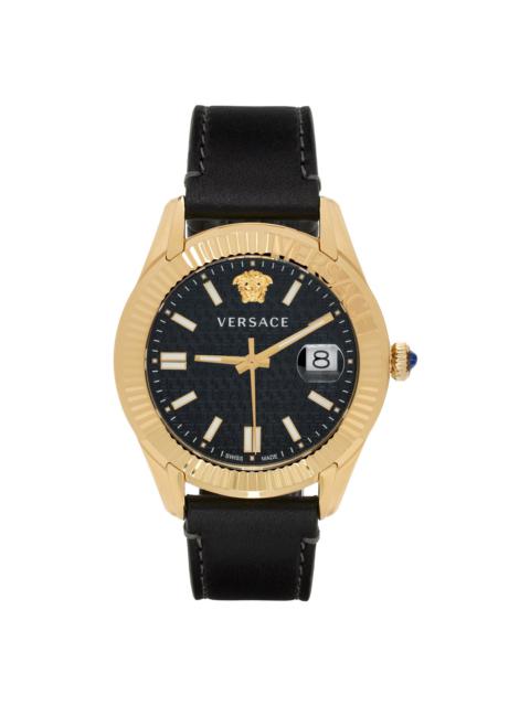Black & Gold Greca Time Watch