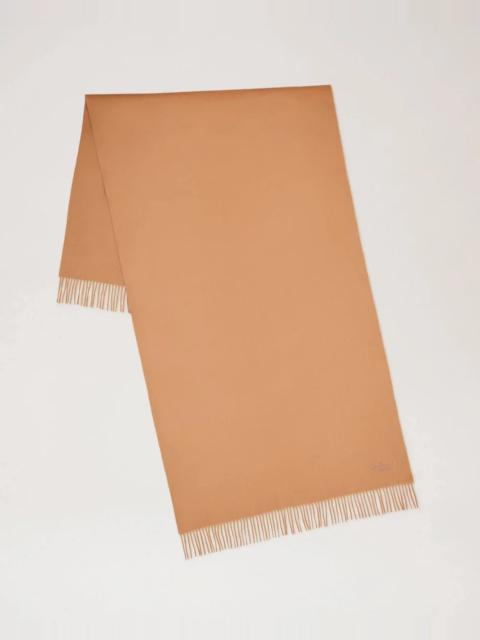 Mulberry Solid Merino Wool Scarf Camel Merino Wool