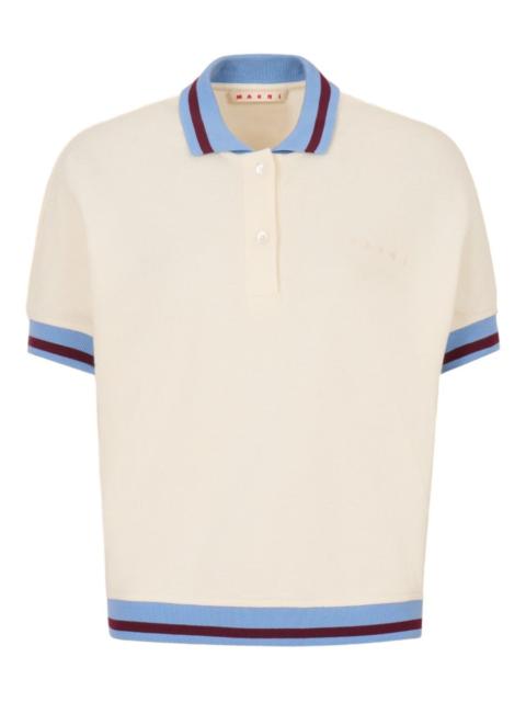 Marni stripe-detail polo shirt