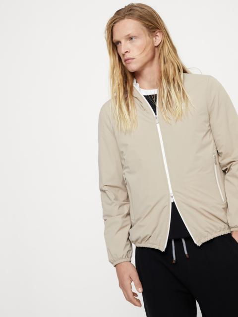 Bonded nylon hooded outerwear jacket