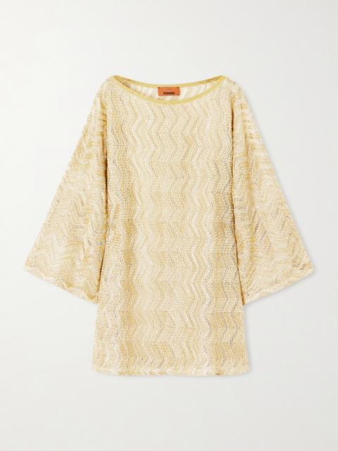 Missoni Mare Metallic Crochet-knit Coverup