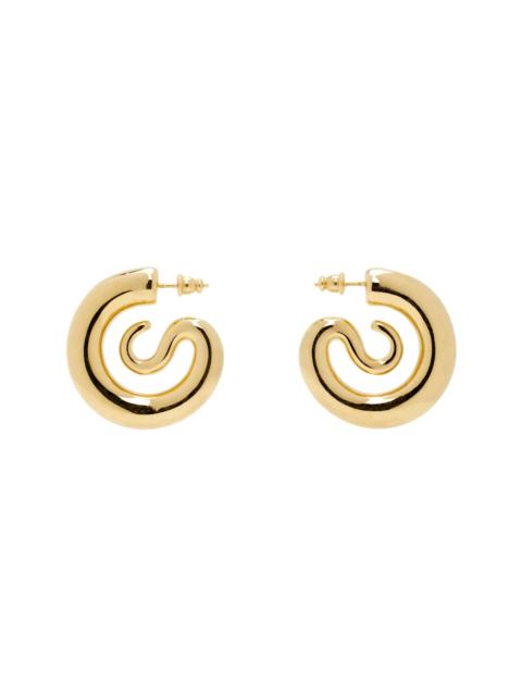 PANCONESI Gold Small Serpent Hoop Earrings