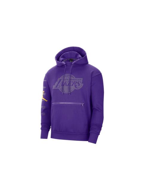 Jordan Jordan NBA Los Angeles Lakers Courtside Fleece Pullover Hoodie Purple
