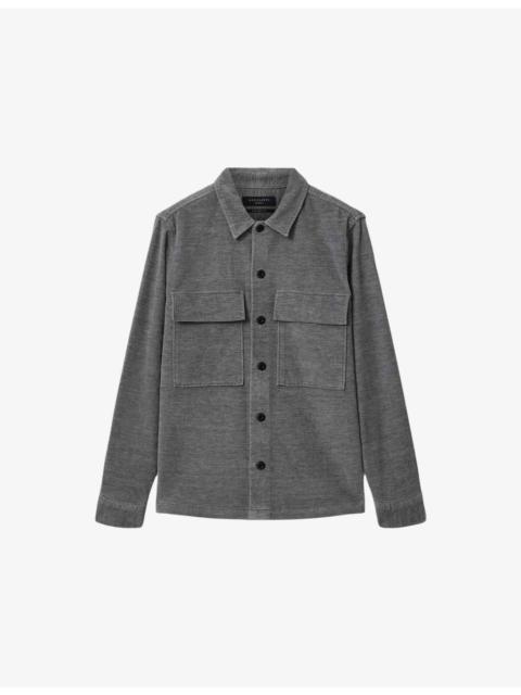 ALLSAINTS Hawker Patch-Pocket Long-Sleeve Stretch-Cotton Shirt