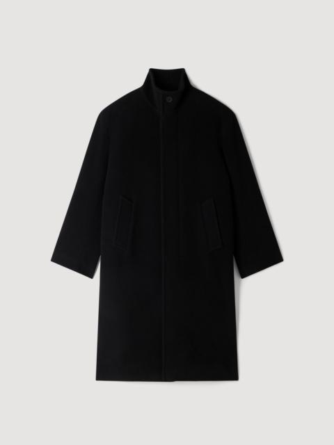 Sandro LONG WOOL AND CASHMERE COAT