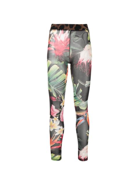 PHILIPP PLEIN floral-print leggings