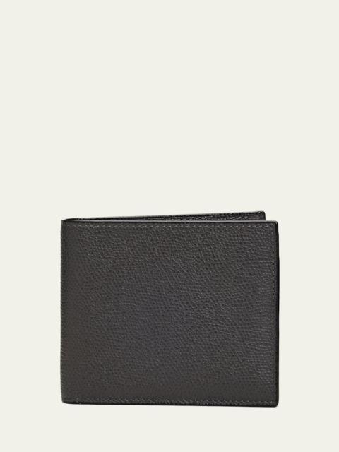 Valextra Men's Leather V-Cut Bifold Wallet