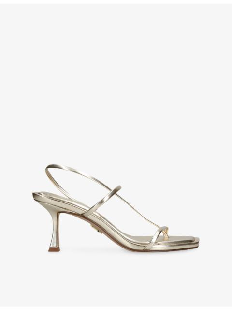 STEVE MADDEN Locke Faux-Leather Heeled Sandals