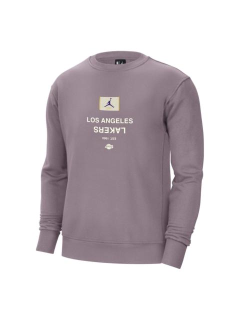 Jordan Air Jordan Los Angeles Lakers Courtside NBA Fleece Crew-Neck Sweatshirt Asia Sizing 'Purple Smoke' F