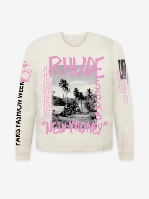 Rhude "NEW MONEY" MERCH LS