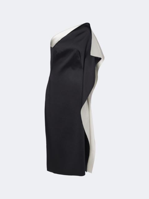 RÓHE Draped one-shoulder satin cocktail dress