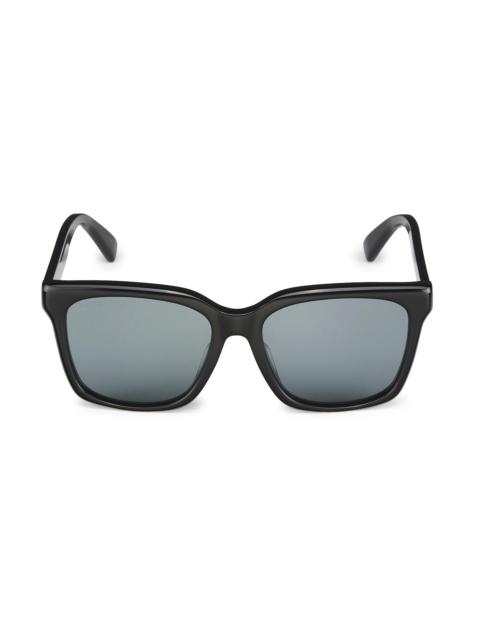 GUCCI Men's Symbols 56MM Square Sunglasses - Black