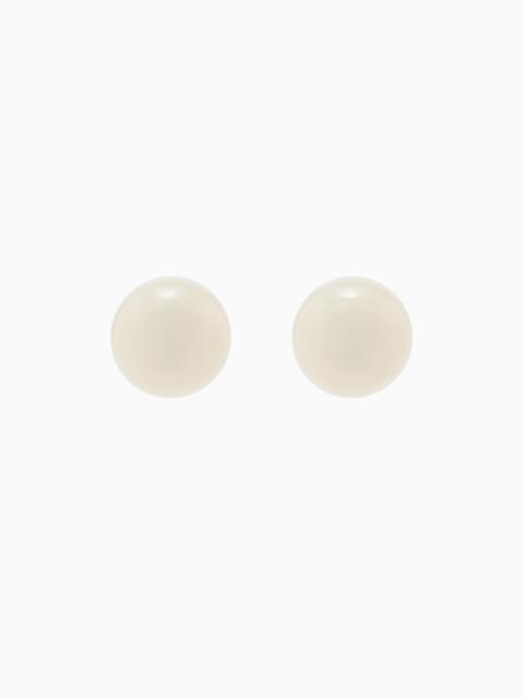 EMPORIO ARMANI MOTHER-OF-PEARL EFFECT HALF SPHERE EARRINGS