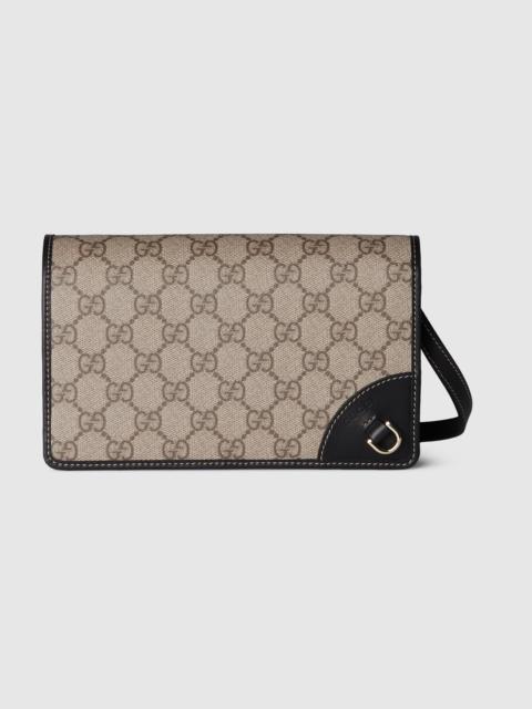 GUCCI GG Emblem super mini shoulder bag