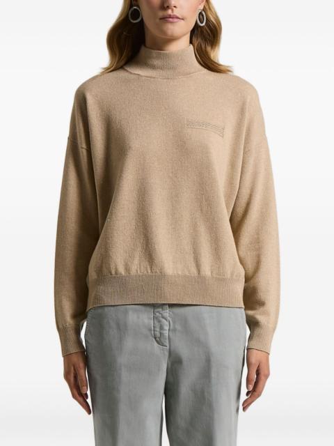 PESERICO high-neck pocket sweater