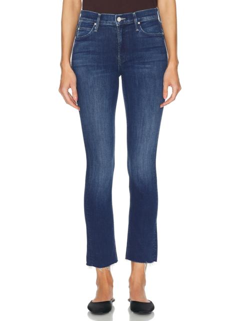 MOTHER The Mid Rise Dazzler Ankle Fray Jeans