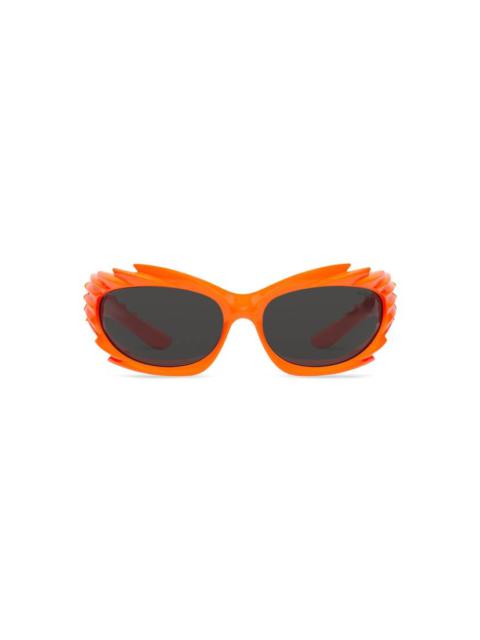 Spike Rectangle Sunglasses  in Fluo Orange