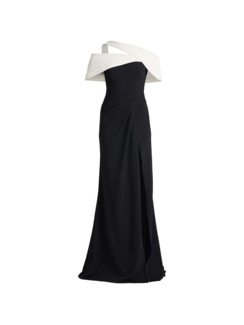 TADASHI SHOJI pleated split maxi dress