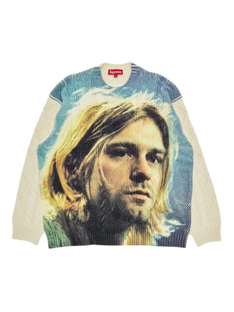 Supreme Supreme Blurred Logo Sweater 'Blue' | REVERSIBLE