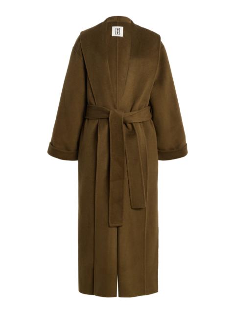BY MALENE BIRGER Trullem Belted Wool Coat olive