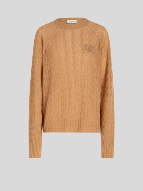 CASHMERE JUMPER WITH LOGO
