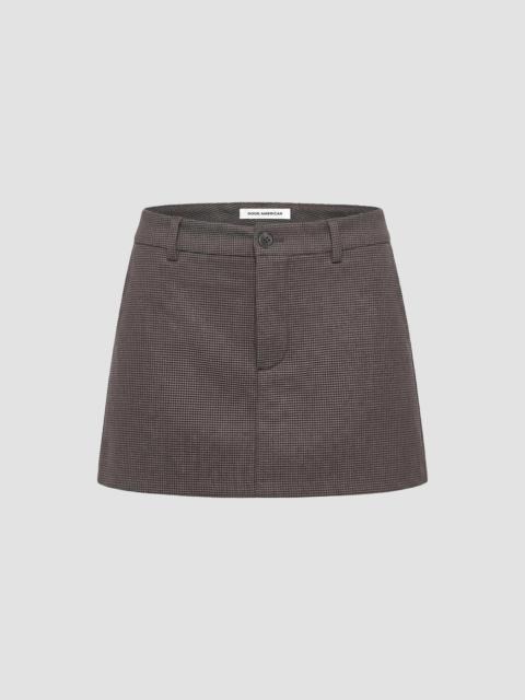 GOOD AMERICAN Women's The Trouser Mini Skirt - Charcoal Mini Houndstooth