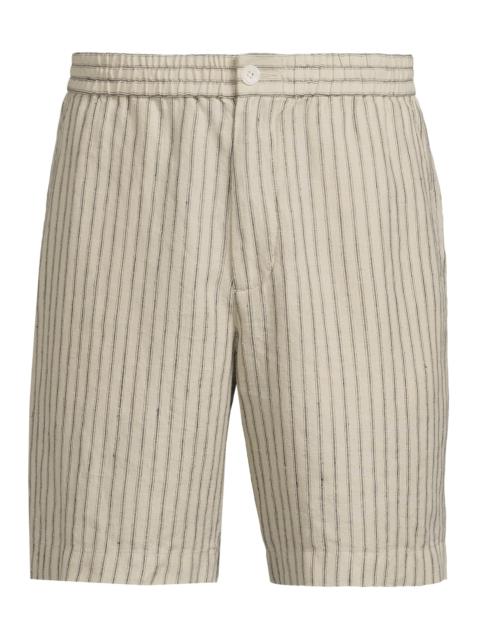 Vince Men's Ballstone Striped Hemp Shorts - Parchment