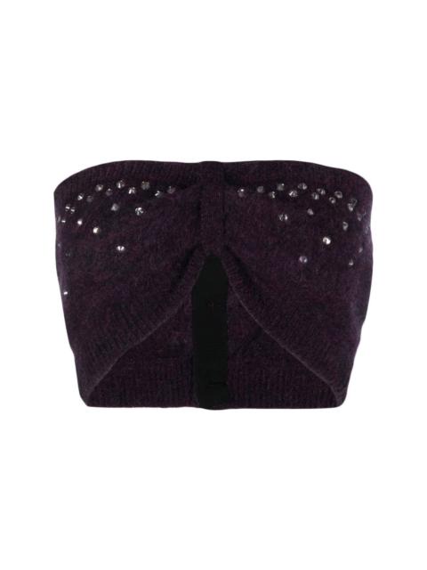 Alessandra Rich studded cropped top