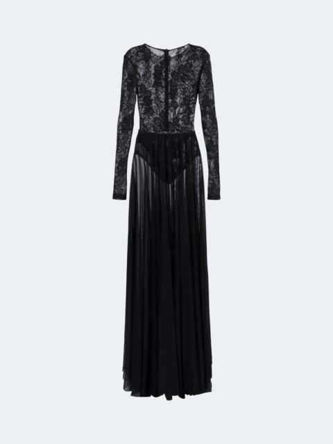 NORMA KAMALI Sheer lace and mesh gown
