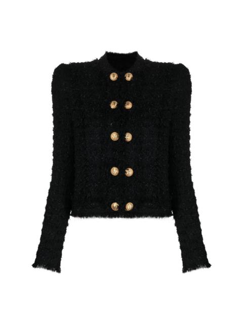 Balmain tweed button-fastening jacket