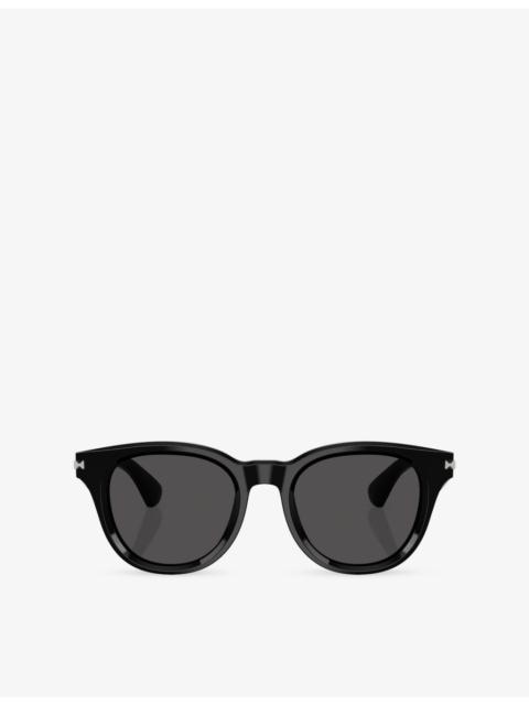Burberry BE4439 Round-Frame Acetate Sunglasses