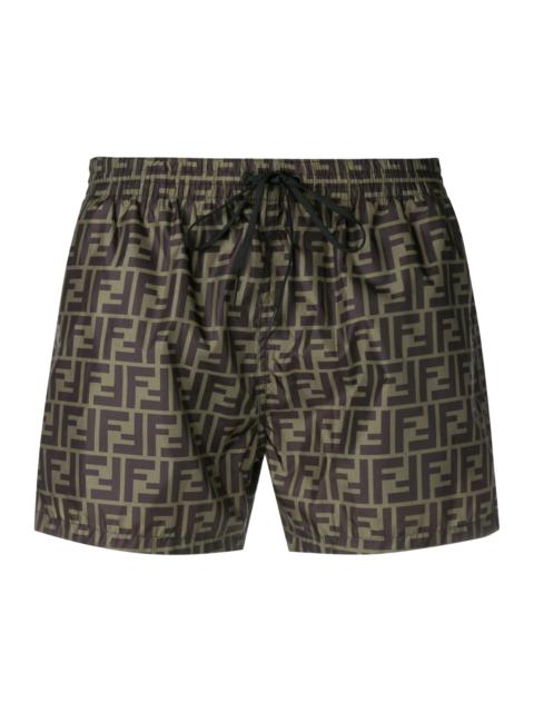 FENDI FF motif swim shorts