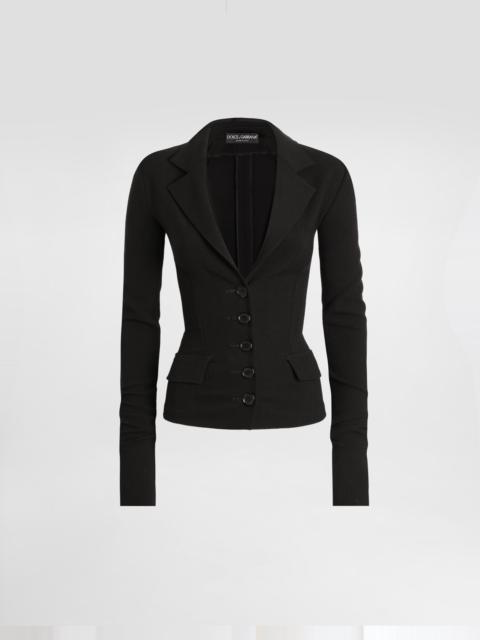 Dolce & Gabbana Single-breasted wool canvas jacket