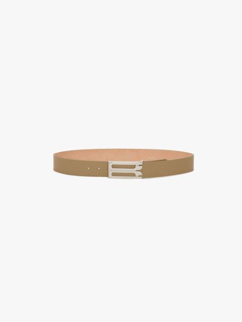 Victoria Beckham Silver Buckle Jumbo Dorian Belt