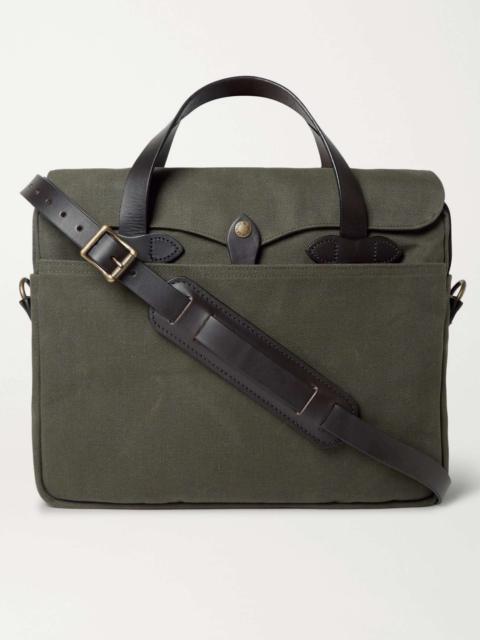 FILSON Original Leather-Trimmed Twill Briefcase