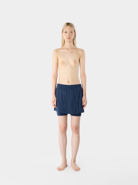 SUNNEI MINI SKIRT WITH PANEL / navy & azure stipes