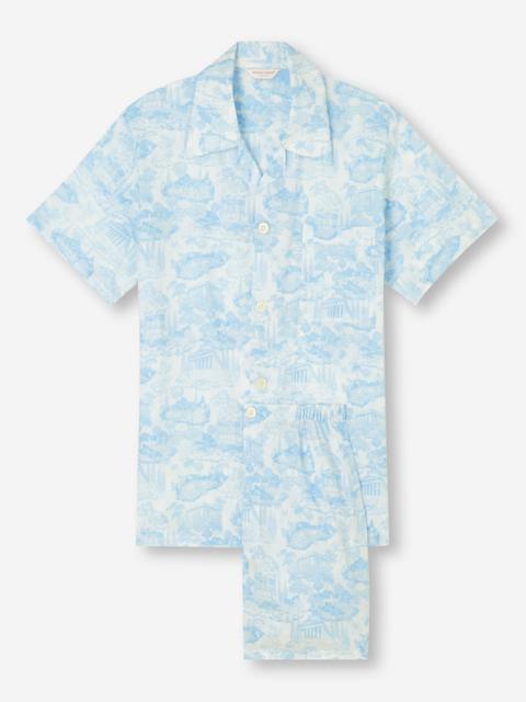 Men's Short Pyjamas Ledbury 77 Cotton Batiste White