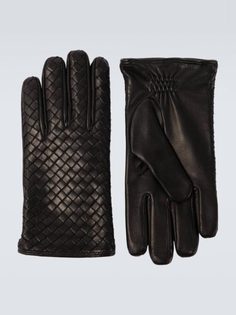 Bottega Veneta Intrecciato leather gloves