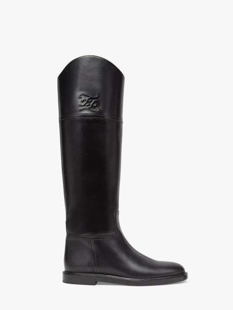 FENDI Black leather boots