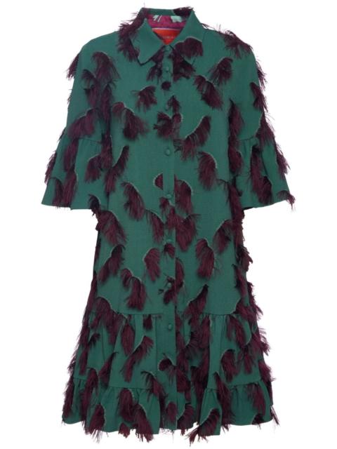 La DoubleJ Choux fringe-detail minidress