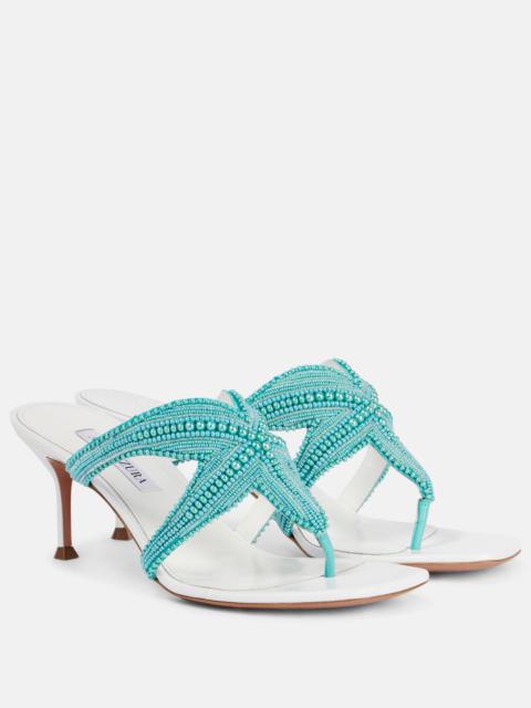AQUAZZURA Reef Star 65 leather sandals