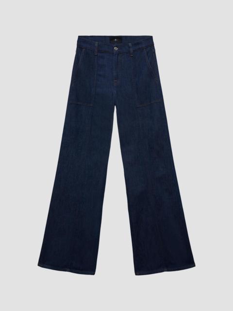7 For All Mankind Women's Utility Lotta Wide-Leg Jeans - Halona