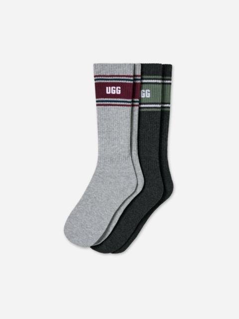 UGG ® Men's Josias Varsity Crew 2 Pack in Wild Grape/Green Stone