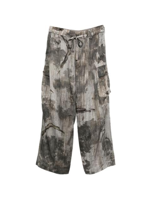 Ziggy Chen brushed-effect trousers